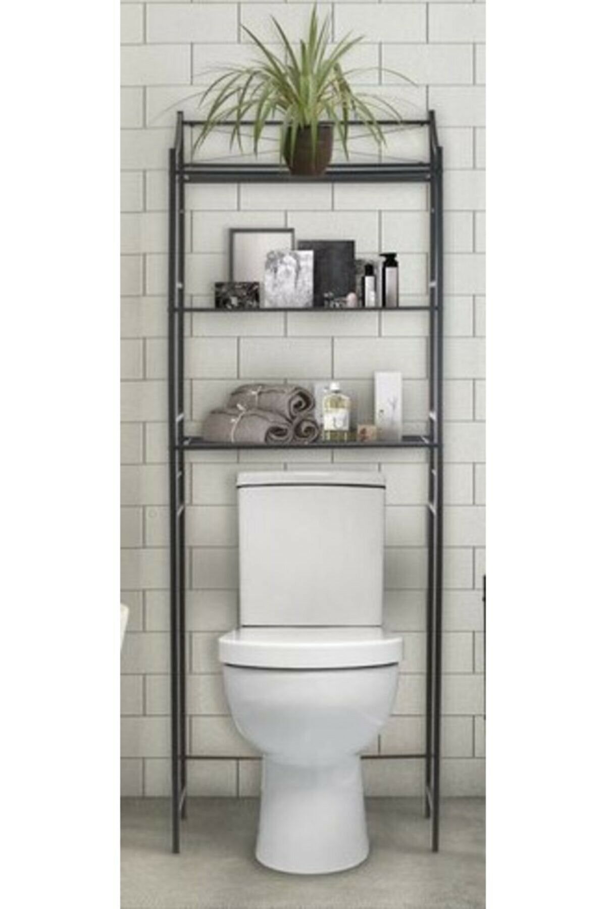 Retodesign Retodesing Metal Wc Arka Rafı, Banyo Klozet Rafi, Kağıtlık